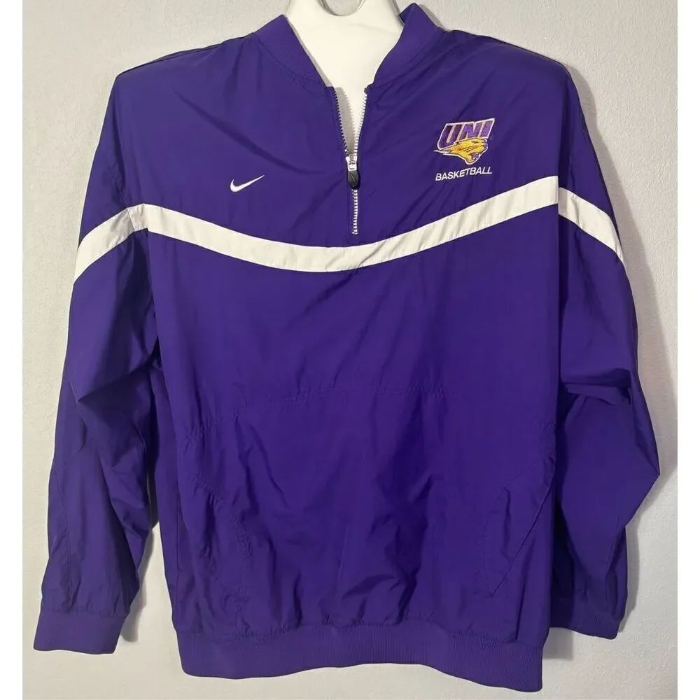 Nike Northern Iowa Basketball Men's Climafit Pullover Large Windbreaker 1/4 Zip
